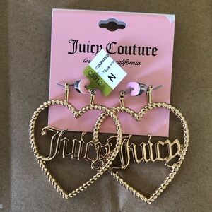 Juicy Couture Heart Hoop Earrings